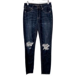 American Eagle Tomgirl distressed denim jeans slim fit ankle women’s 00